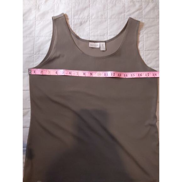 CHICO'S Easywear Tank Top Taupe Brown Size 2 Sleeveless Travel Knit Basic - Picture 6 of 7